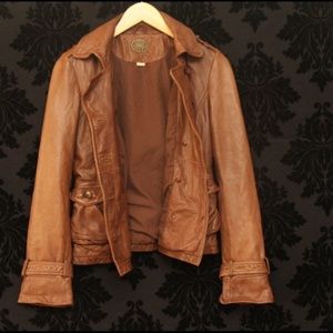 Anthropologie cold snap leather jacket